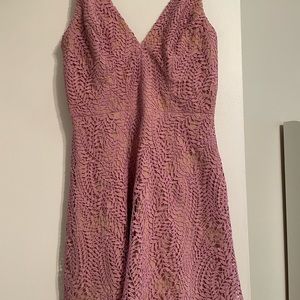 Dress the Population Lace Pink Dress.